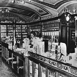 Historisches Bild vom Verkaufsraum