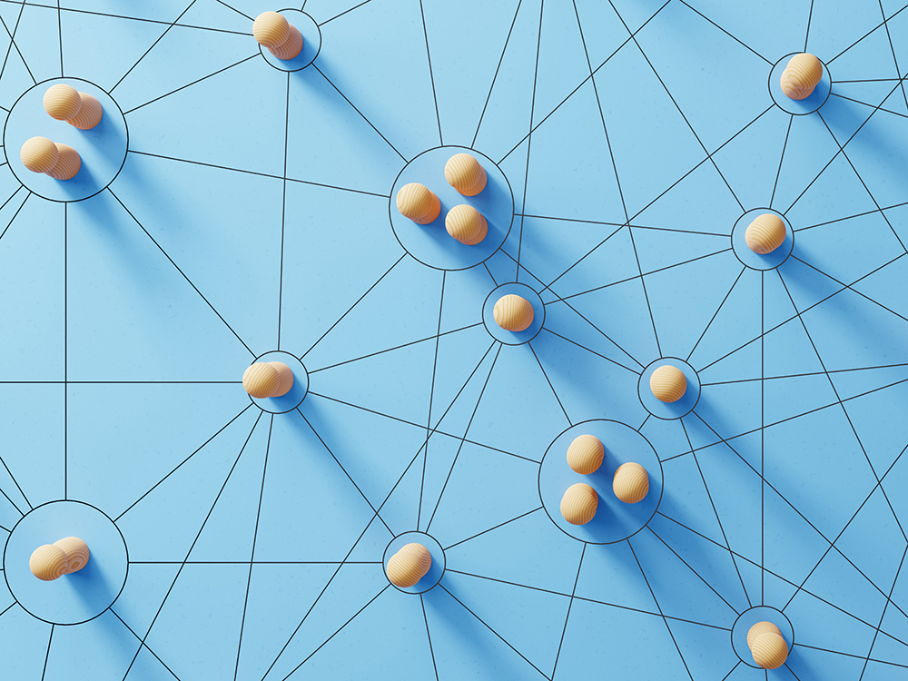 Das Bild zeigt ein Netzwerk, das unsere Partner symbolisiert