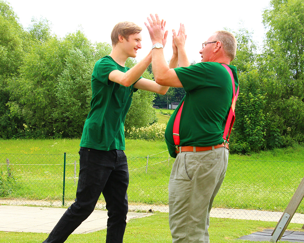 Abklatschen nach dem Torschuss