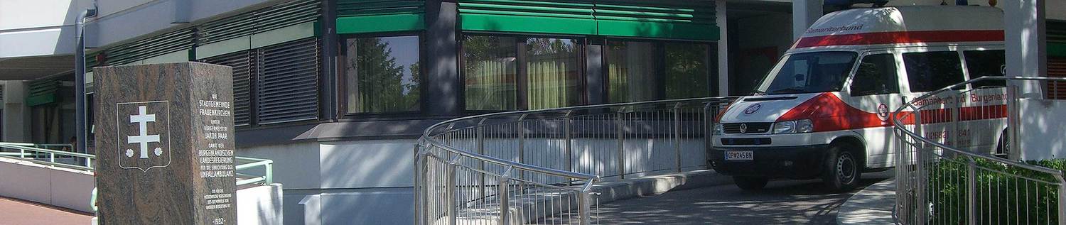 Das Bild zeigt die Unfallambulanz Frauenkirchen.