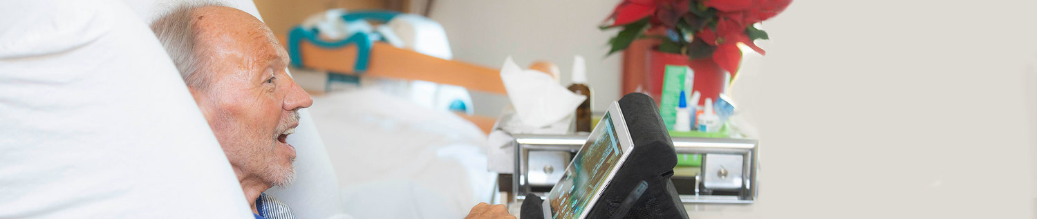 Hier sehen Sie eine Patienten im Zimmer