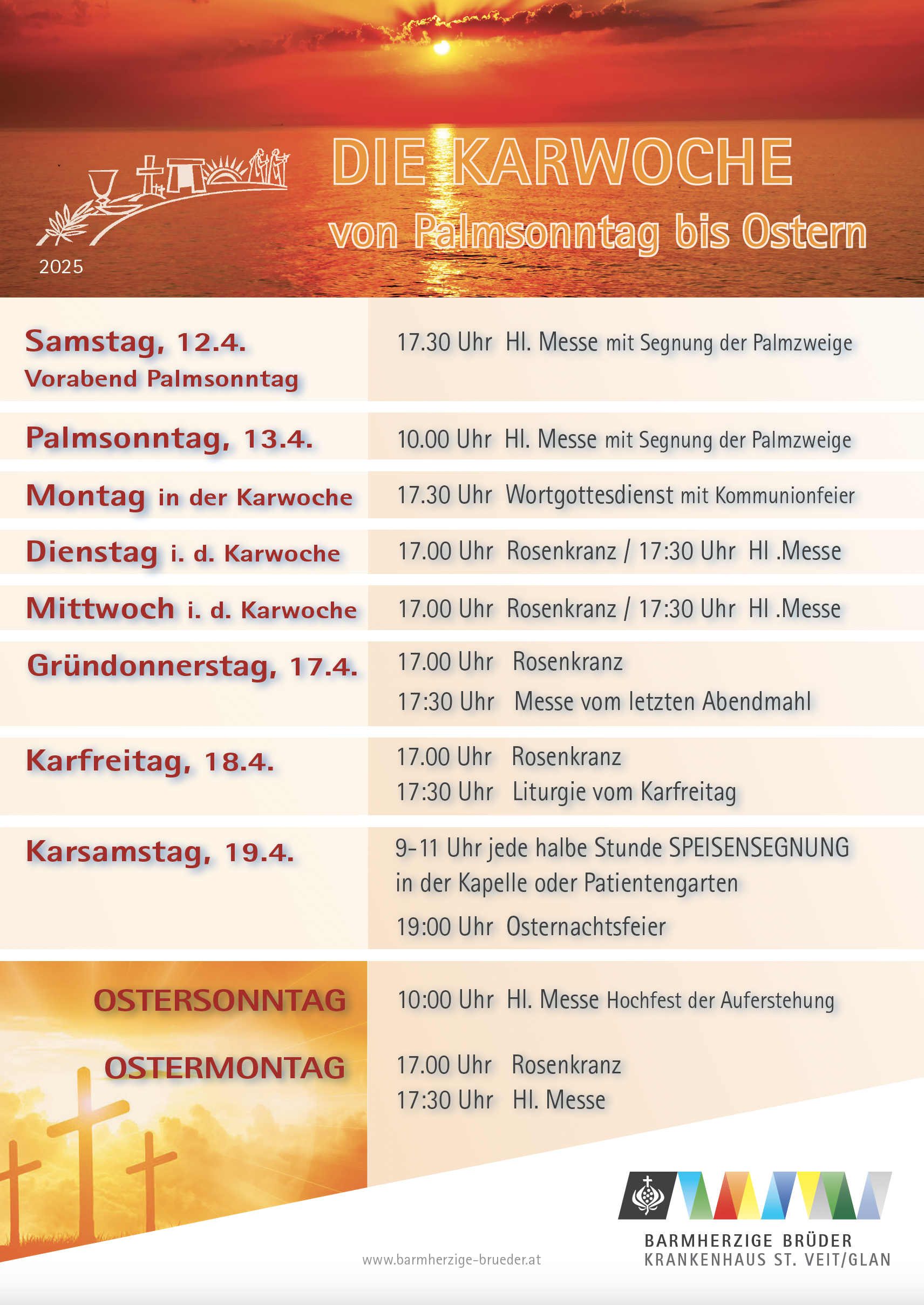 Ostern im Krankenhaus / Barmherzige Brüder Termine