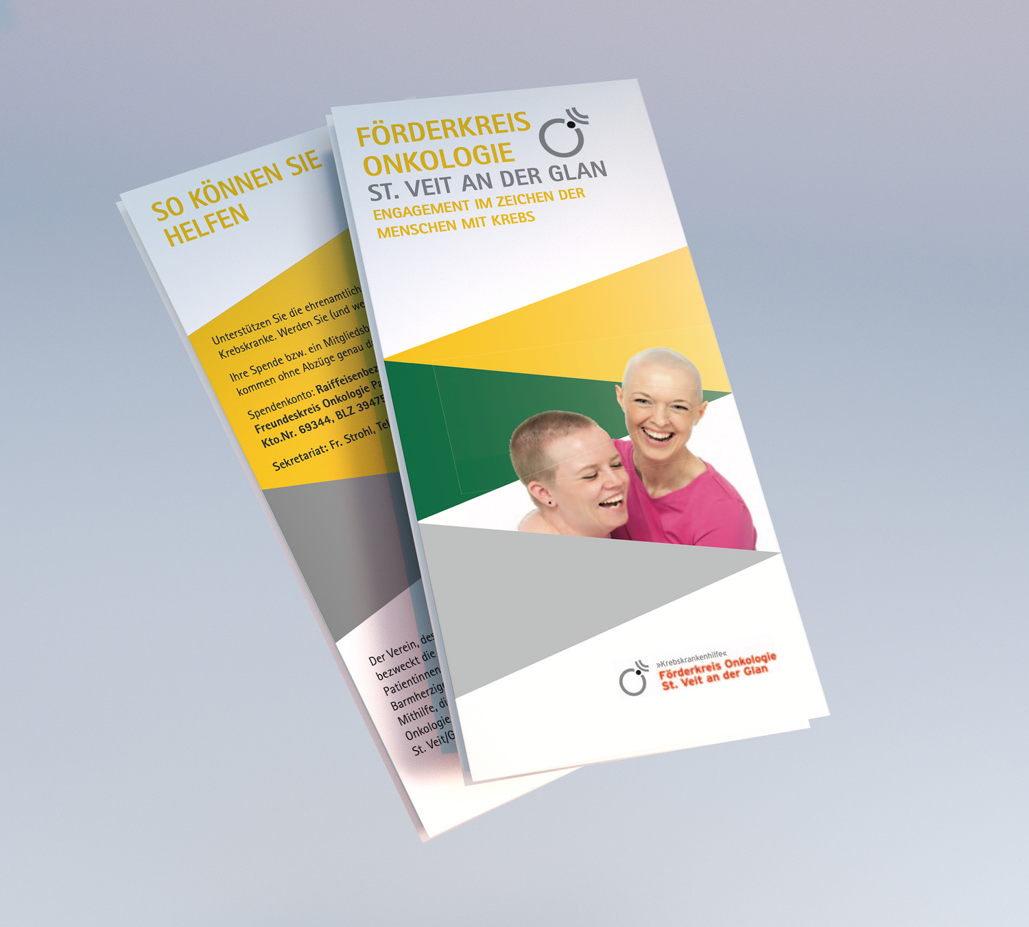 Floating Folded Trifold Brochure Mockup