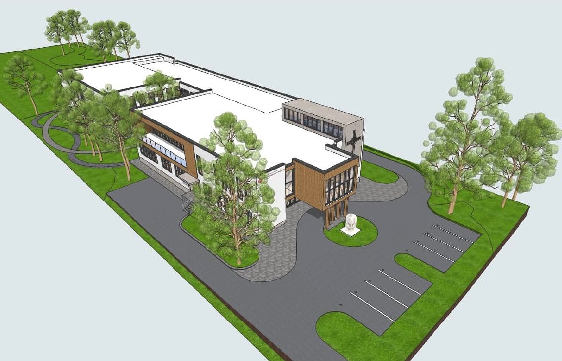 Das Bild zeigt das geplante Sozialzentrum in Drohobycz.