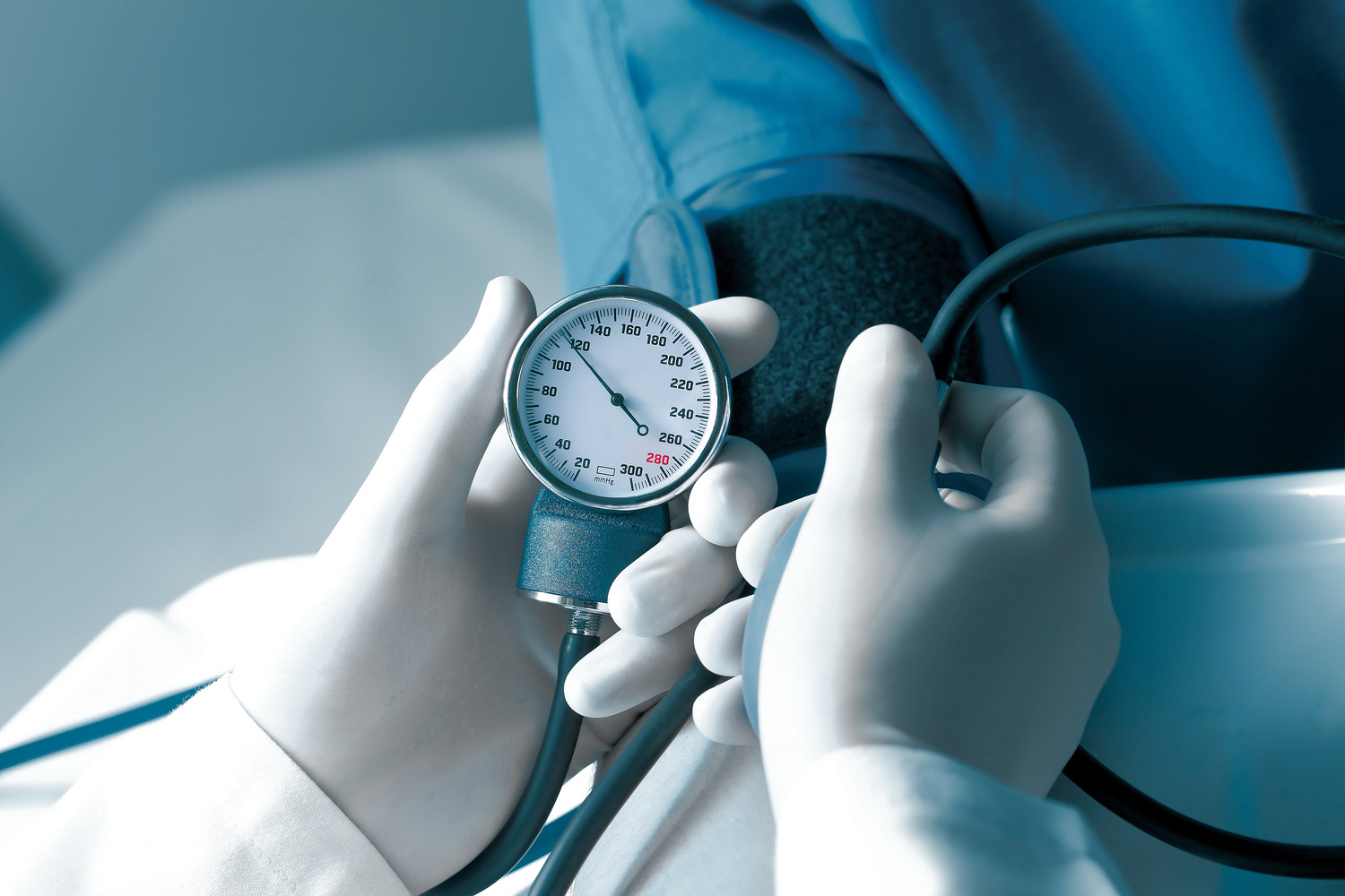 Measurement of blood pressure in hospital