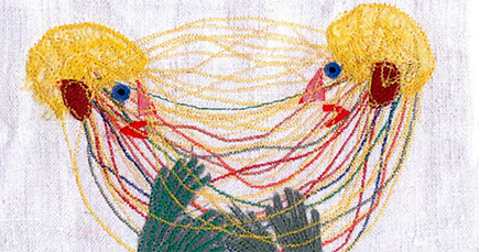 Das Foto zeigt ein buntes Kunstwerk