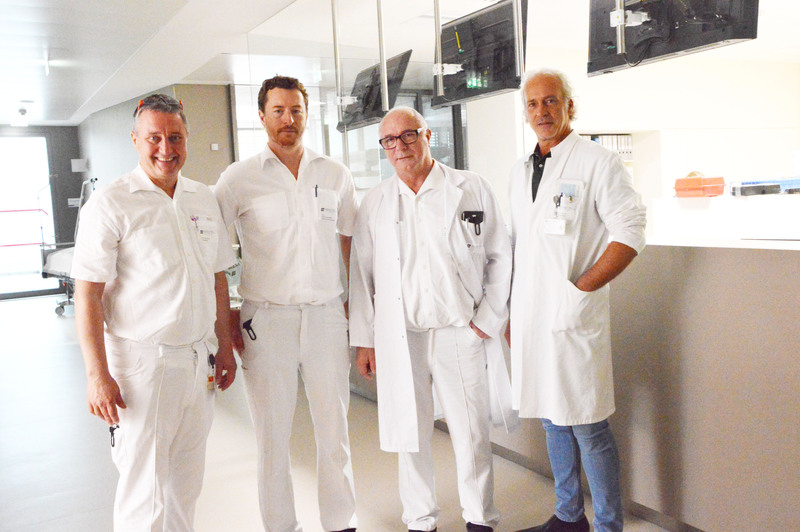 Prim. Priv.-Doz. Dr. Michael Zink, D.E.A.A, EOA Dr. Baumgartner, OA Dr. Rumpf  und ÄD Prim. Univ.-Prof. Dr. Jörg Tschmelitsch FACS