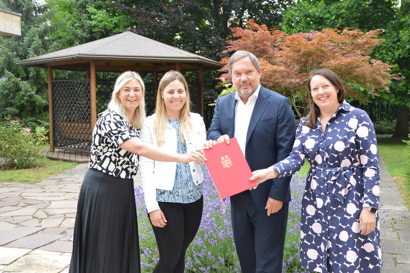 MMag. Verena Hörtenhuber,  Karin Brammer MSc., Mag. Michael Steiner, MAS und Andrea Ziegenfuss, BSc MA