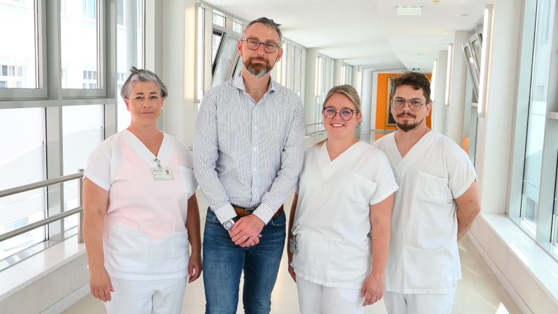 Vier Mitarbeitende sind im Hygieneteam des Krankenhauses tätig.