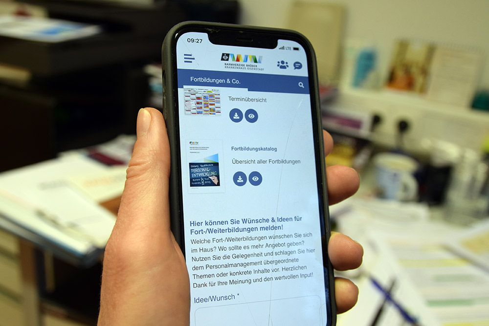 Mitarbeiter App mit Fortbildungskalender