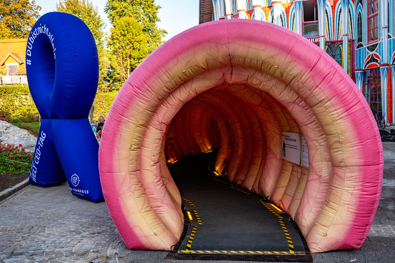 (C) Thomas Hude, Thomas Hude My Life, Infotage, Darmgesundheit, Fuchspalast, St. Veit, Krankenhaus Barmherzige Brüder St. Veit, Katja Kommt!, Foto Thomas Hude, 14.10.2023