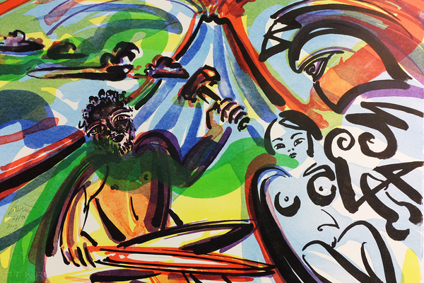 Litographie Hans Weyringer