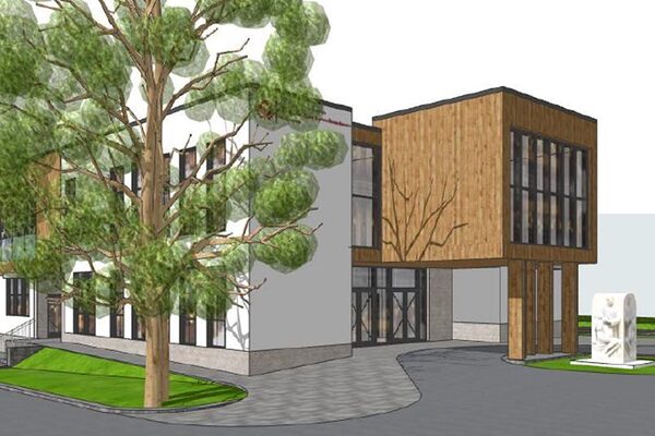 Das Bild zeigt eine Planskizze des Hilfsprojektes in der Ukraine.