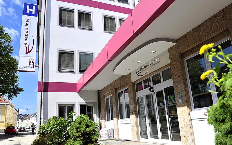 Das Bild zeigt das Elisabethinen Krankenhaus Klagenfurt.