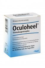 eine Schachtel mit Oculo Heel Augentropfen